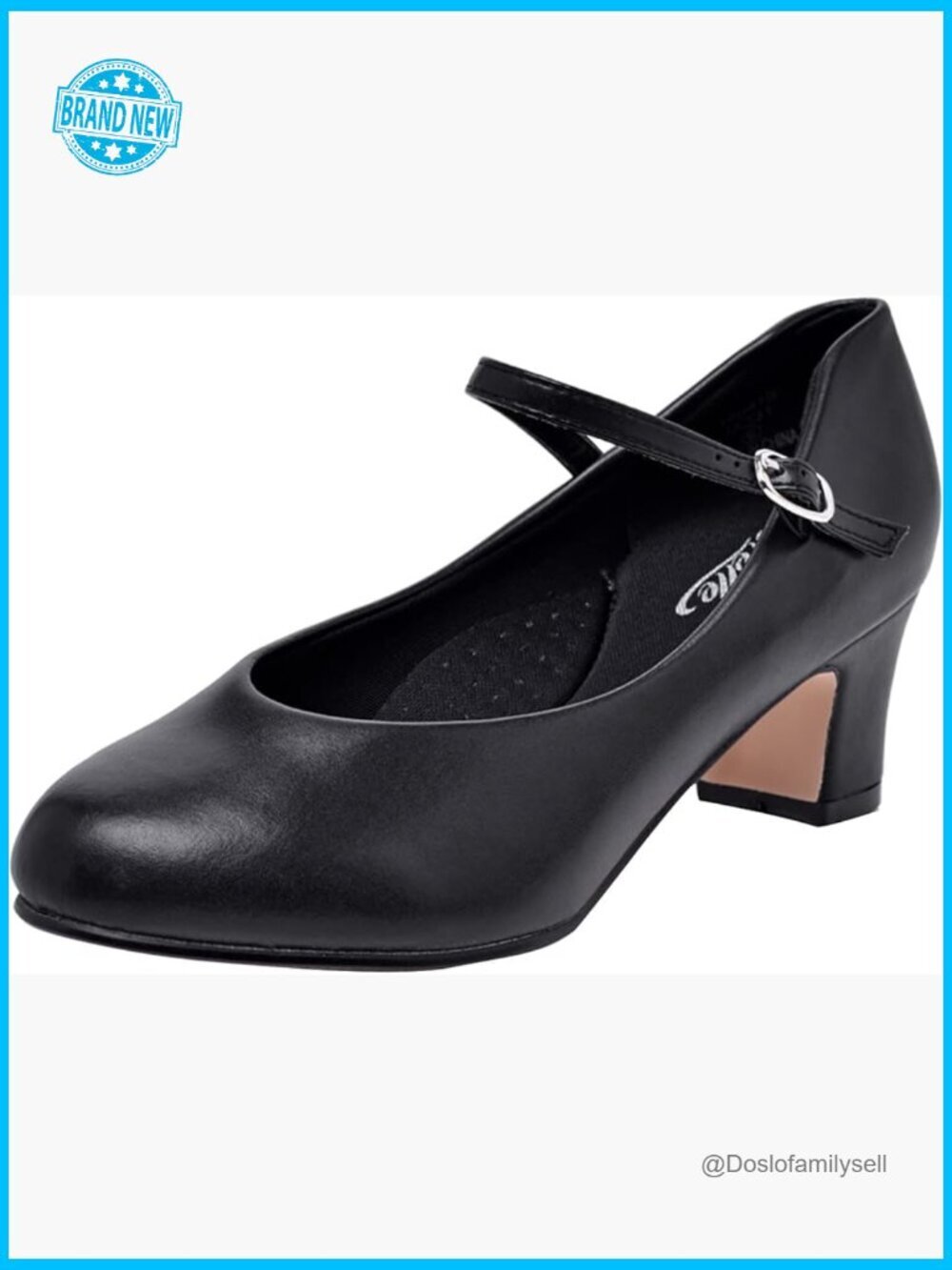 2 Inch Heeled Character Dance Shoes Ankle Strap Ballroom Salsa Flamenco Elegant